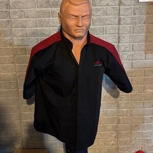 Indian Motorcycle Men's Black and Red Casual Shirt